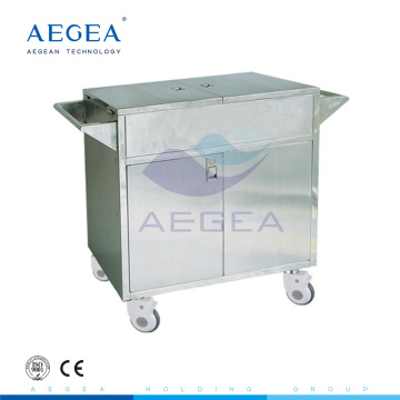 AG-SS068 stainless steel frame hospital food delivery cart with 4 wheels